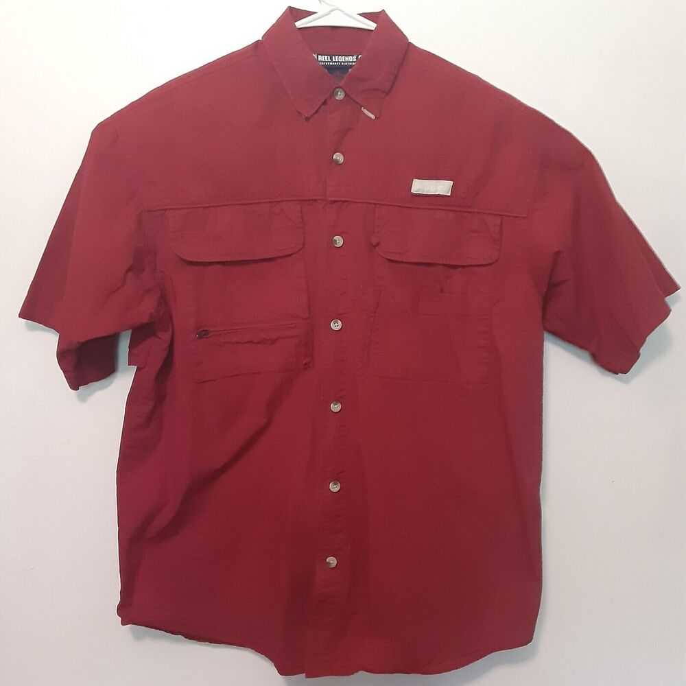 Reel Legends Performance Clothing Mens S Re Vented Short Sleeve Fishing Shirt...